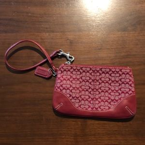 EUC Red coach wristlet.